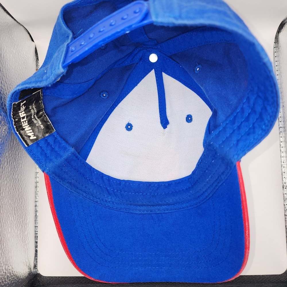 Minecraft Snapback Hat Youth OSFM Blue Red TNT Boom Graphic‎ Baseball Cap - Picture 6 of 8